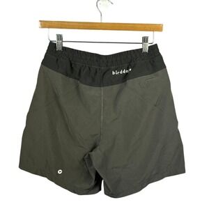 BirdDogs Mens Shorts Size S Gray Teal Line Lightweight Athletic Training Workout